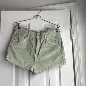 BDG Urban Outfitters Sage Green Corduroy High Waisted Shorts W32